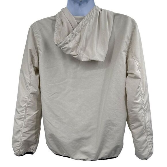 Hurley Men’s Hooded Windbreaker Jacket Beige Zip Front Size Medium M - Picture 7 of 11